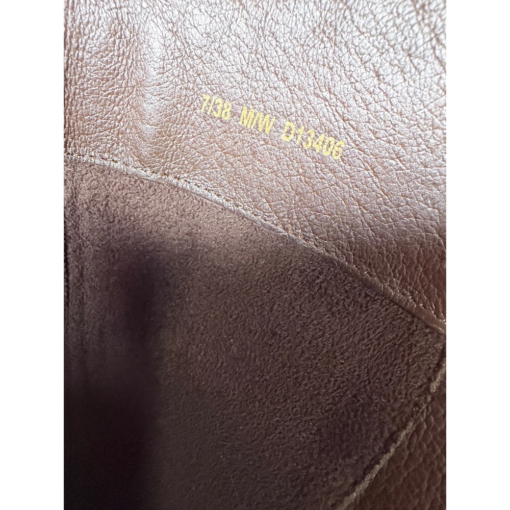 Born Brown Leather Tall Riding Boots Floral Cutout Western D13406‎ Womens 7/38 - Picture 8 of 12